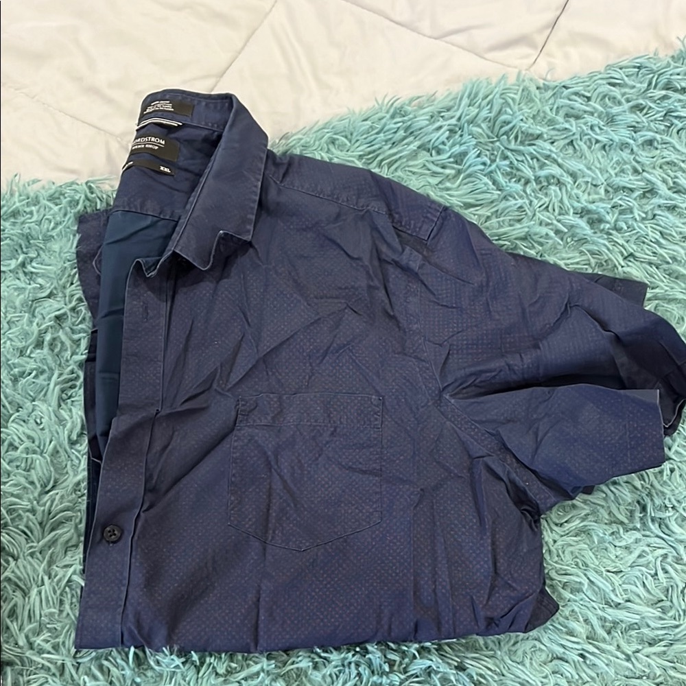 Nordstrom Blue Casual Button Down Shirt